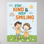 Poster Citation Inspirante de Sourire de Gentillesse de D (Devant)