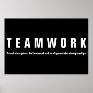 Poster Citation Inspirante de Travail d'Équipe Motivation