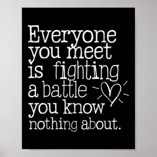 Poster Citation Inspirante du Cœur Batailles Cachées
