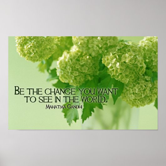 Poster Citation inspirante du Mahatma Gandhi (Devant)