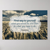 Poster Citation inspirante Epictetus "Do it" (Devant)