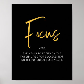 Poster Citation Inspirante Focus