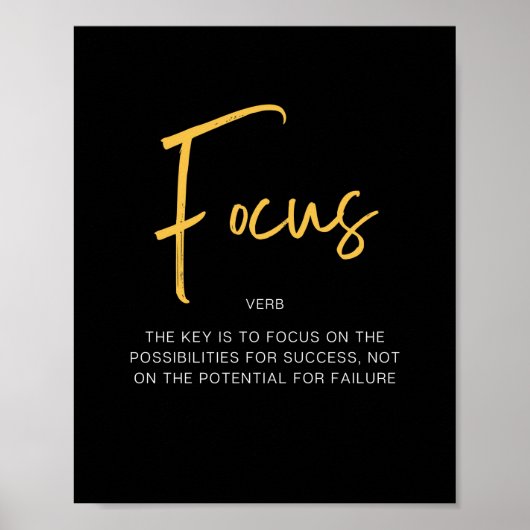 Poster Citation Inspirante Focus (Devant)