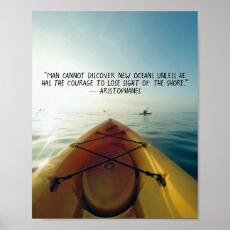 Poster Citation inspirante Kayak