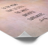 Poster citation inspirante Lao Tzu tons chauds et affligé (Coin)