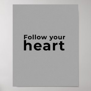 Poster Citation inspirante minimaliste grise