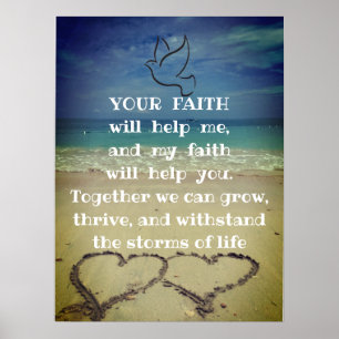 Poster Citation inspirante Motivationnelle Vie Et Foi