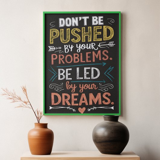 Poster Citation inspirante : Ne pas être poussé par votre