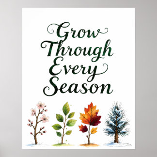 Poster Citation Inspirante pour Grandir à Travers Chaque