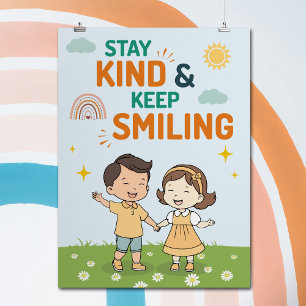 Poster Citation Inspirante Sourire Gentillesse Dessin Ani