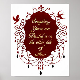 Poster Citation inspirante sur les rêves et le courage