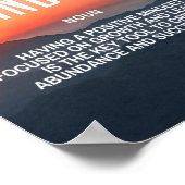 Poster Citation inspirante sur l'état d'esprit positif (Coin)