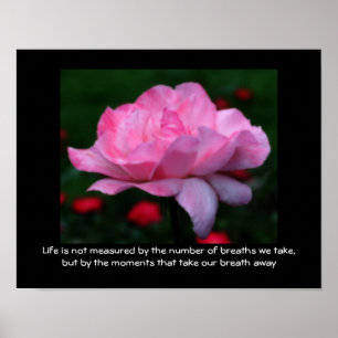 Poster Citation Inspiration de l'attitude de Rose Rose