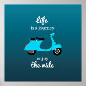 Poster Citation Inspiration Vie Blue Ombre (Devant)