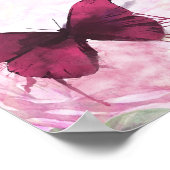 Poster Citation Inspirationnelle Avec Papillon Aquarelle (Coin)