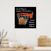 Poster Citation Inspirationnelle Basketball Inspiration J (Cuisine)
