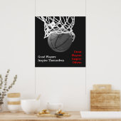 Poster Citation Inspirationnelle Basketball Inspiration J (Cuisine)