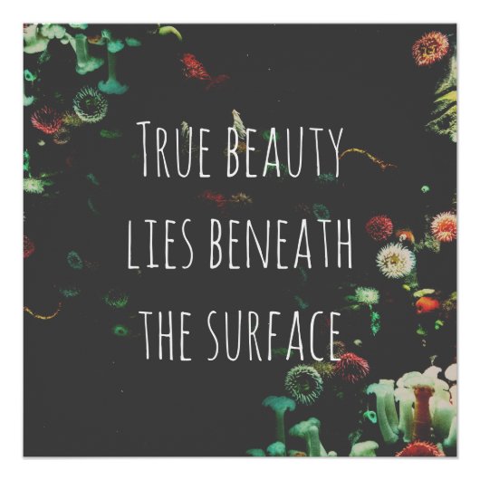 Poster Citation Inspirationnelle Coral Reef (Devant)