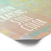 Poster Citation Inspirationnelle : Crayons cassés Couleur (Coin)