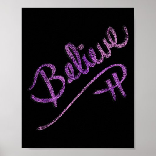 Poster Citation Inspirationnelle Croire Script Design Gra (Devant)