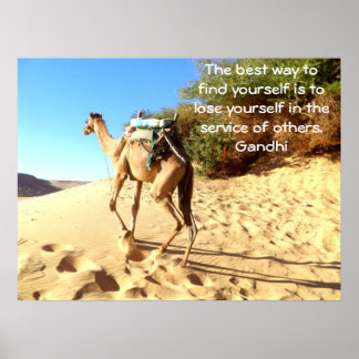 Poster Citation Inspirationnelle de Gandhi sur l'auto-ass