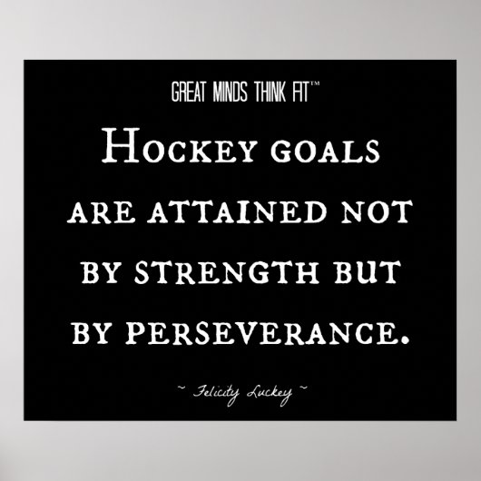 Poster Citation Inspirationnelle de hockey 003 (Devant)