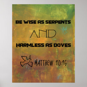 Poster Citation Inspirationnelle De Matthew 10:16