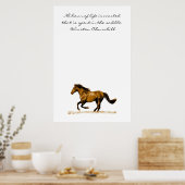Poster Citation Inspirationnelle du Cheval (Cuisine)