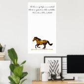 Poster Citation Inspirationnelle du Cheval (Bureau à domicile)