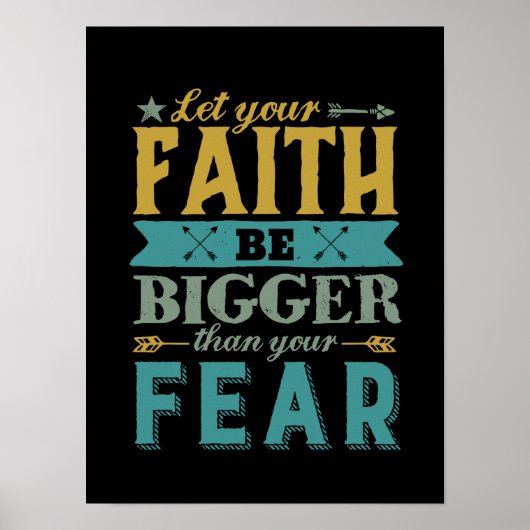 Poster Citation Inspirationnelle Laisser La Foi Plus Gran (Devant)