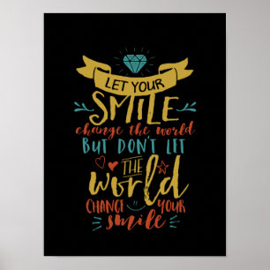 Poster Citation Inspirationnelle Laissez-Vous Sourire Cha
