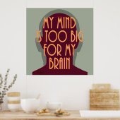 Poster Citation Inspirationnelle Mon esprit trop grand po (Cuisine)