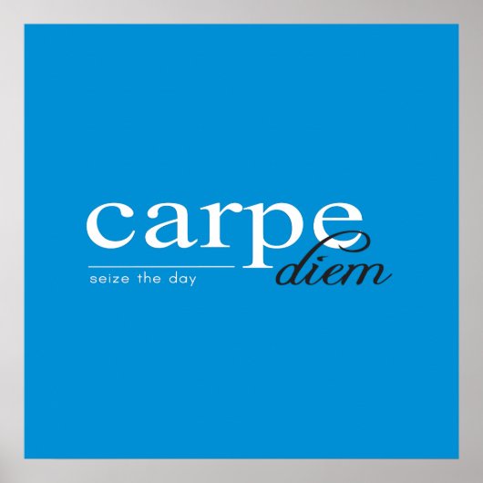 Poster Citation Inspirationnelle Motivationnelle Bleue (Devant)