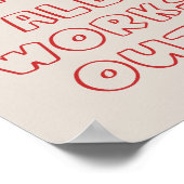 Poster Citation Inspirationnelle Mur rouge Optimiste tiré (Coin)