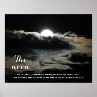 Citation Inspirationnelle Pleine lune Ciel Noir