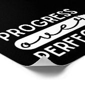 Poster Citation Inspirationnelle Progrès sur la perfectio (Coin)