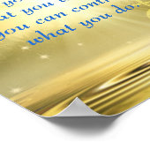 Poster Citation Inspirationnelle Spirituelle Bleu & Or (Coin)