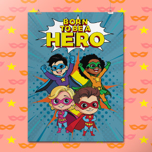 Poster Citation Inspirationnelle Superhero de la bande de