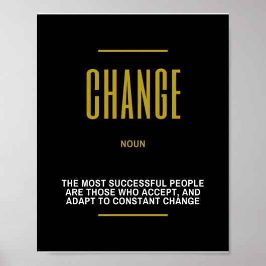 Poster Citation Inspirationnelle Sur Le Changement (Devant)