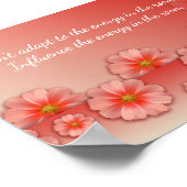 Poster Citation Inspirationnelle sur Pêche Douce & Fleurs (Coin)