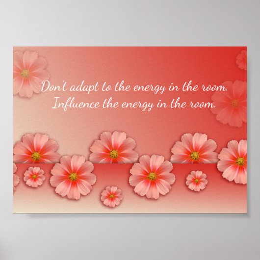 Poster Citation Inspirationnelle sur Pêche Douce & Fleurs (Devant)