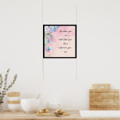 Poster Citation inspirée avec typographie Fleur sauvage (Cuisine)