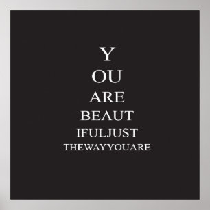 Poster Citation inspirée d'amour blanc noir