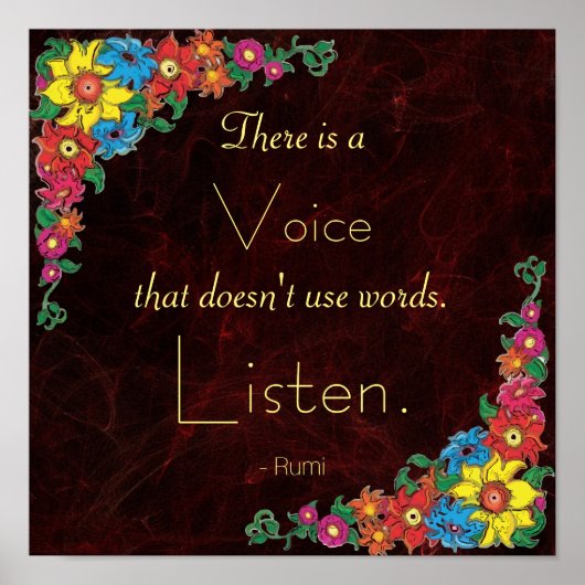 Poster Citation inspirée de Rumi (Devant)