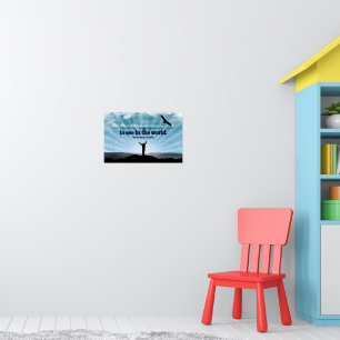 Poster Citation inspirée du Mahatma Gandhi "Soyez le chan