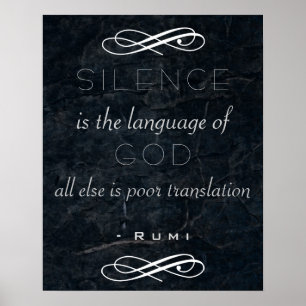 Poster Citation inspirée sur Dieu par Rumi