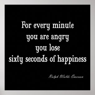 Poster Citation inspirée vintage de bonheur d'Emerson