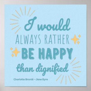 Poster Citation Jane Eyre I - Blue Edition