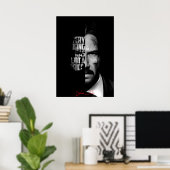 Poster Citation John Wick en noir et blanc (Bureau à domicile)