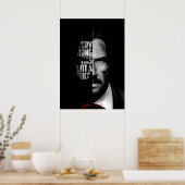 Poster Citation John Wick en noir et blanc (Cuisine)